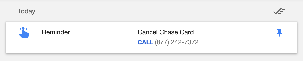 Poor Chase Screenshot showing an inbox reminder