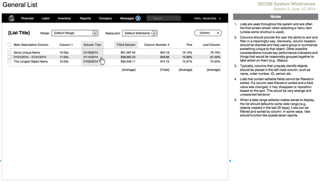 General list pattern wireframe